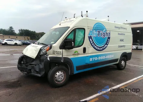 2021 Ram Promaster 2500 High Roof 159 Wb from USA, damaged, VIN 3C6LRVDG4ME527924